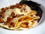 147. Butternut Squash, Sage, and Goat Cheese Ravioli with Hazlenut-Brown Butter Sauce p.236